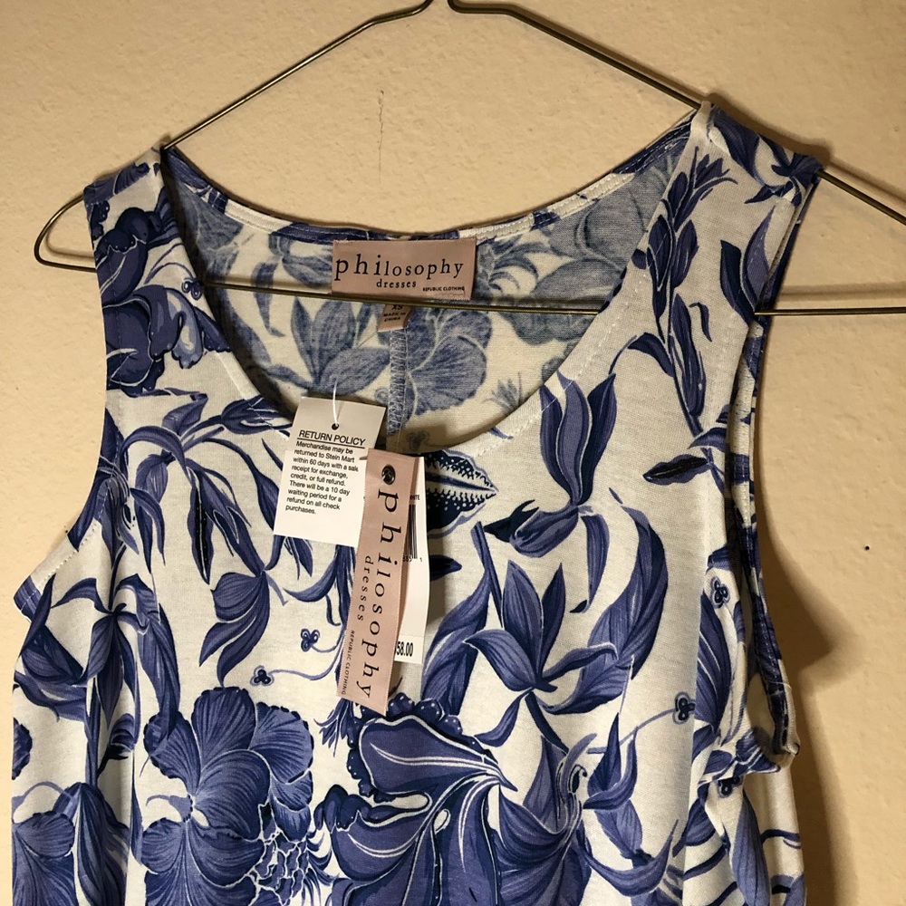 Philosophy Repub Clothing Asymmetrical Sleeveless Swing Dress - Picture 3 of 14